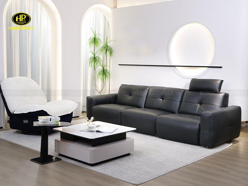 sofa da bò ý chỉnh điện GC-8002