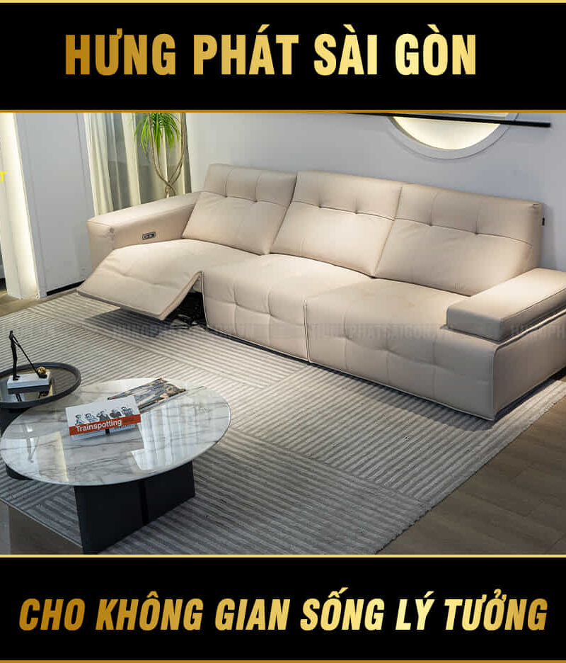 sofa da bò ý thư giãn chỉnh điện GC-8010