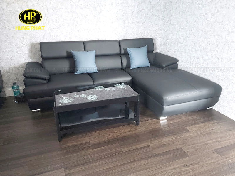 ghế sofa da phòng khách H-216B