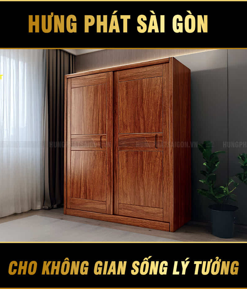 tủ quần áo gỗ mun 2d03