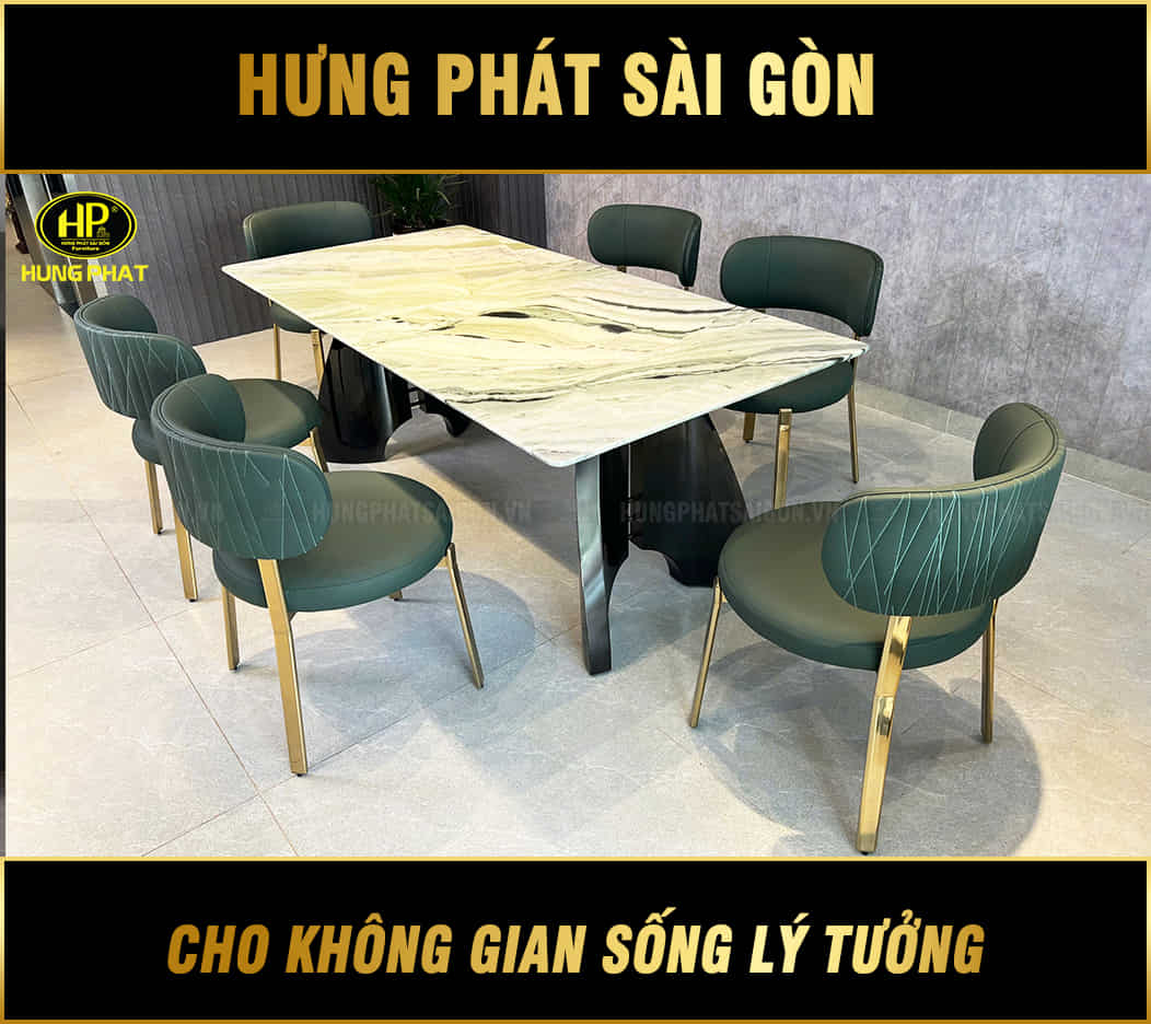 bàn ăn mặt đá ba-sf25