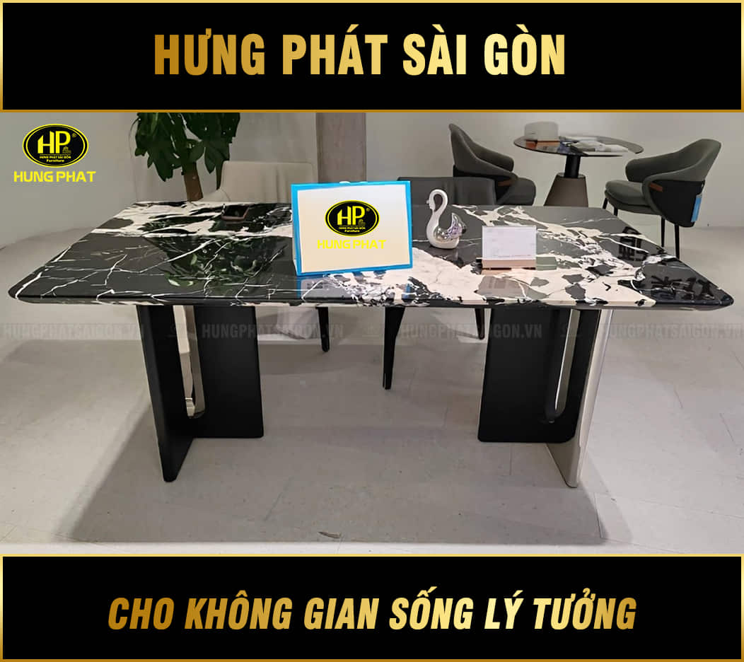 bàn ăn mặt đá ba-s9985