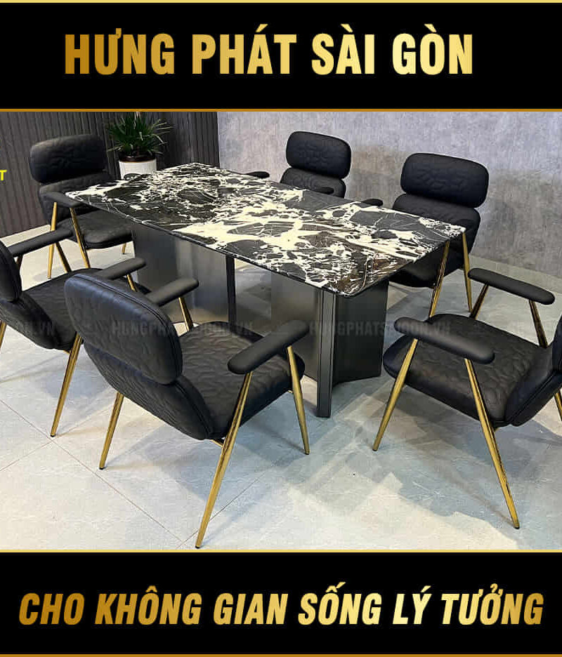 bàn ăn mặt đá tự nhiên ba-s9985