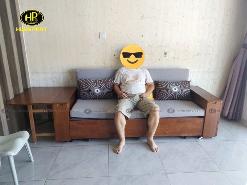 bàn giao thực tế sofa giường gk-980