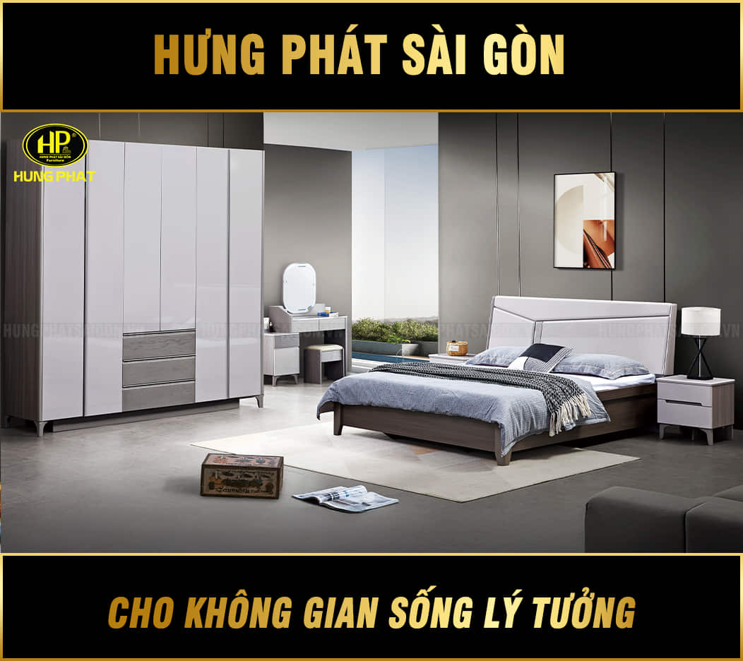 combo giường tủ hiện đại tp-9516c