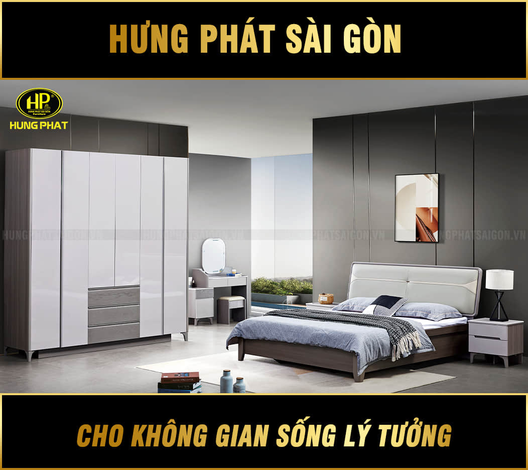 combo giường tủ hiện đại tp-9536