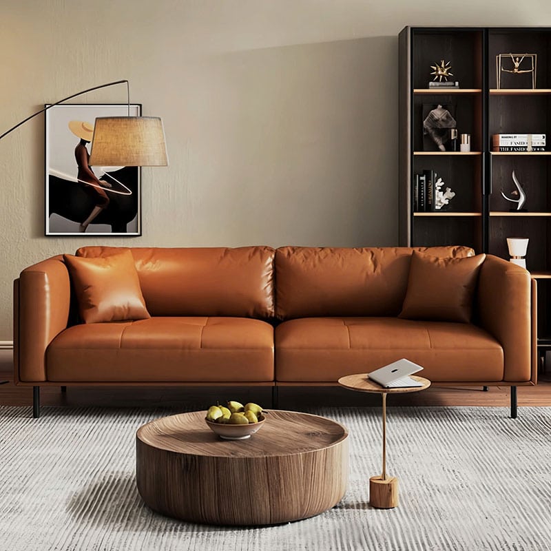 ghế sofa 2 chỗ bọc da mang vẻ đẹp sang trọng