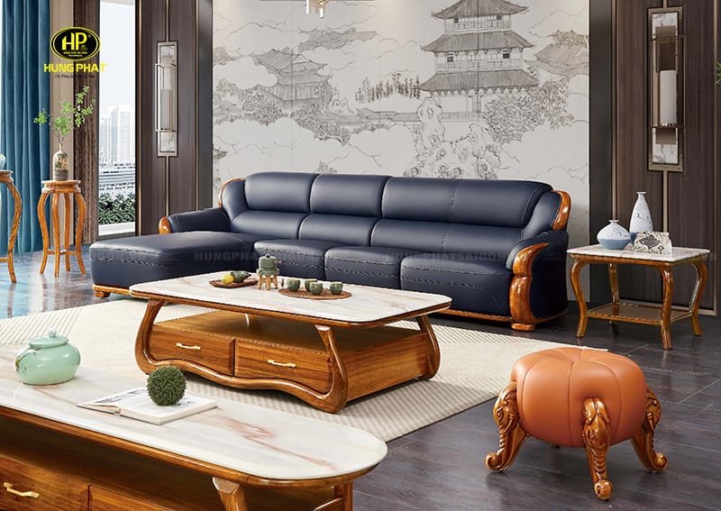 ghế sofa gỗ tân cổ điển cho văn phòng