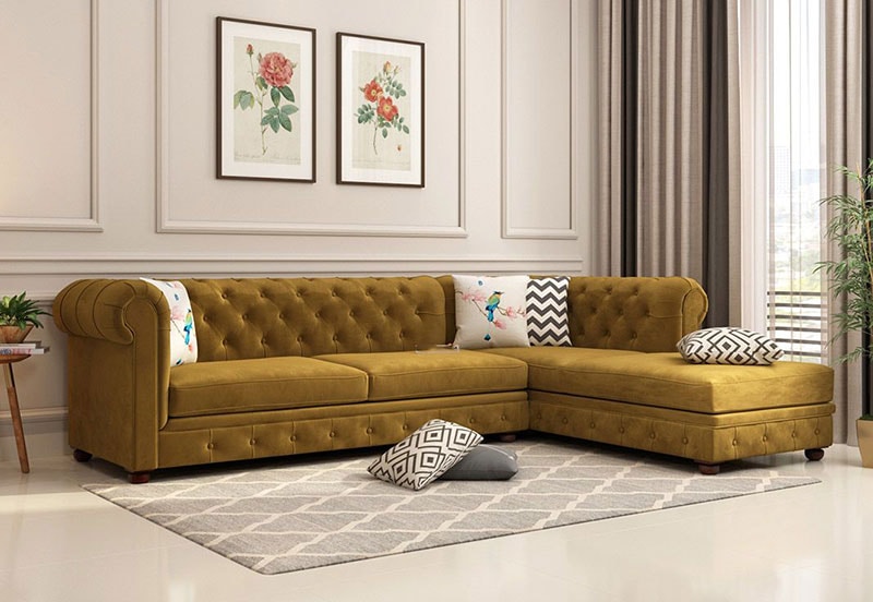 ghế sofa góc tạo ấn tượng cho không gian