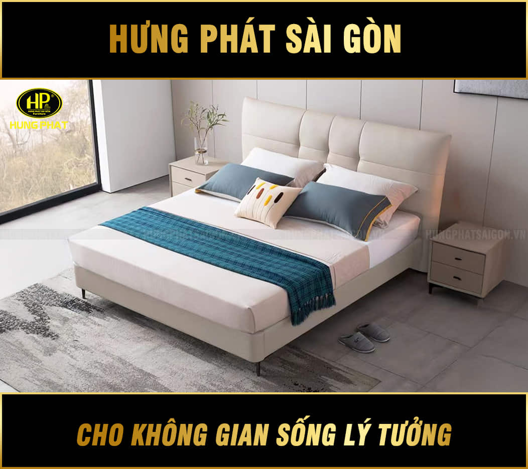 giường ngủ bọc da cao cấp gd-50