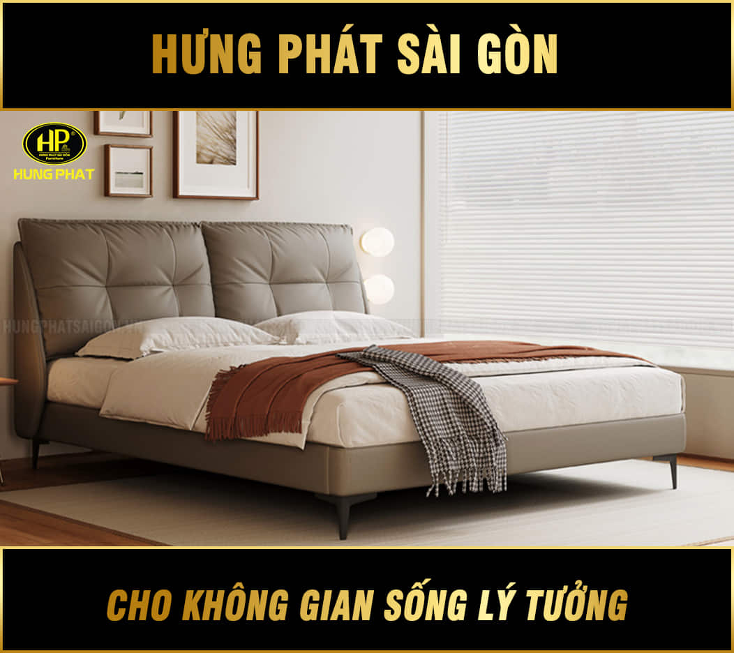 giường ngủ bọc da gd-58