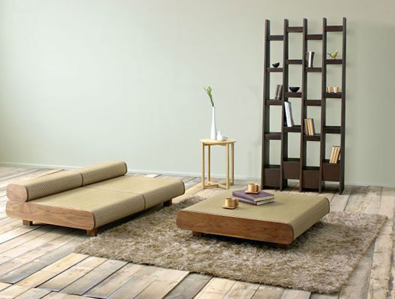 sofa gỗ phong cách nhật Bản gần gũi