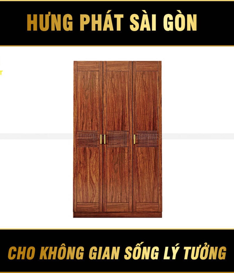 tủ quần áo 3 cánh gỗ tự nhiên 2d01-a