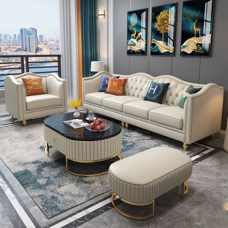 ghế sofa 4 chỗ phong cách bắc âu