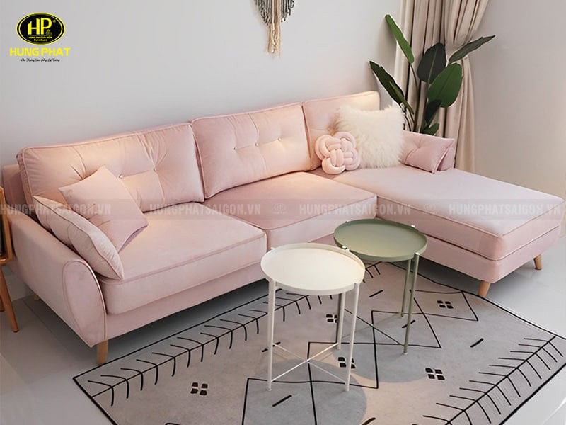 ghế sofa góc L hiện đại, trẻ trung cho shop thời trang