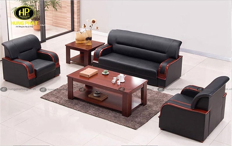 ghế sofa màu đen văn phòng