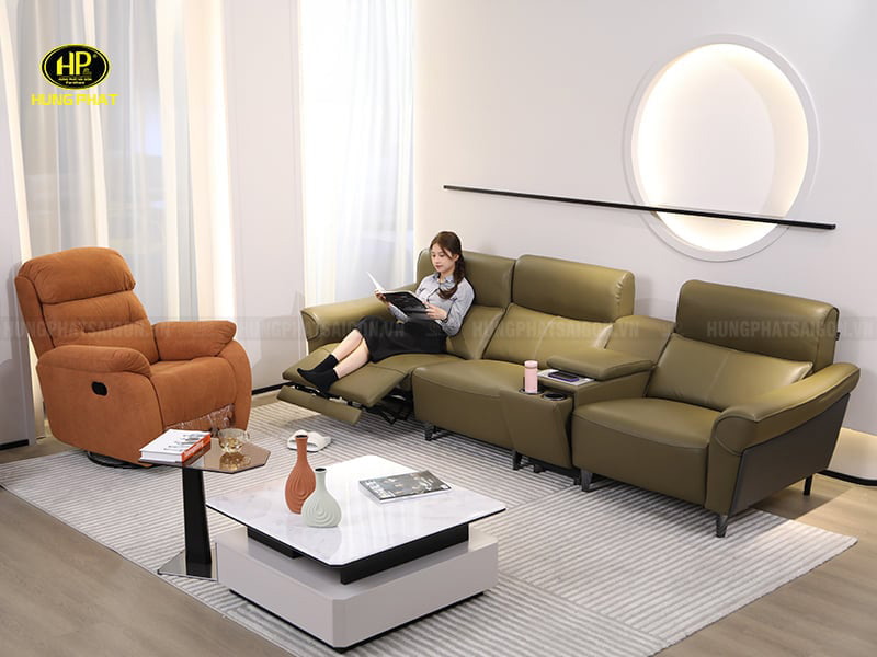 ghế sofa ngồi đọc sách bọc da cao cấp