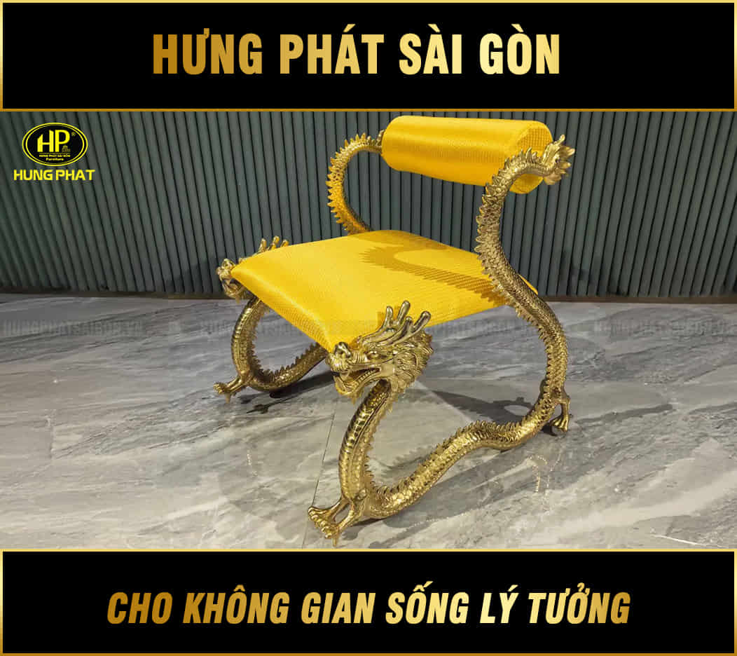 ghế thư giãn hoạ tiết rồng vàng hoàng gia gl-02