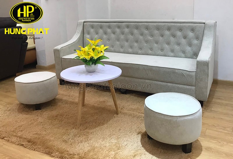 mẫu ghế sofa vải nỉ cho shop thời trang