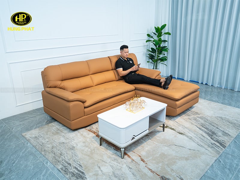 mẫu sofa da chống trầy hd-421p chụp tại cửa hàng hưng phát sài gòn