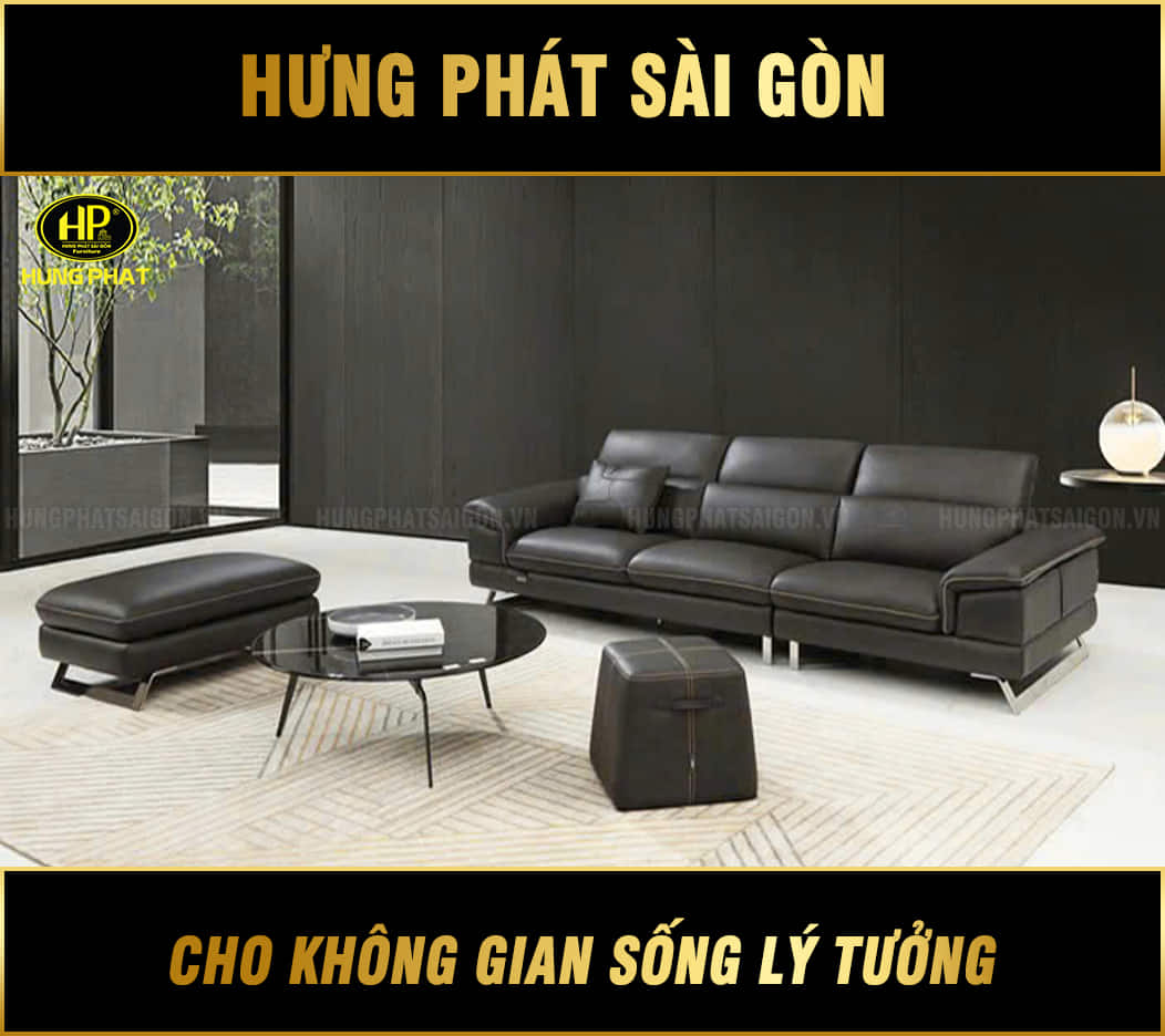 sofa băng da bò ý hv-912b