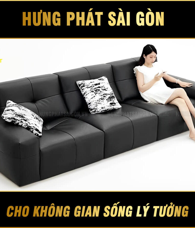 sofa da bò ý thư giãn 8840