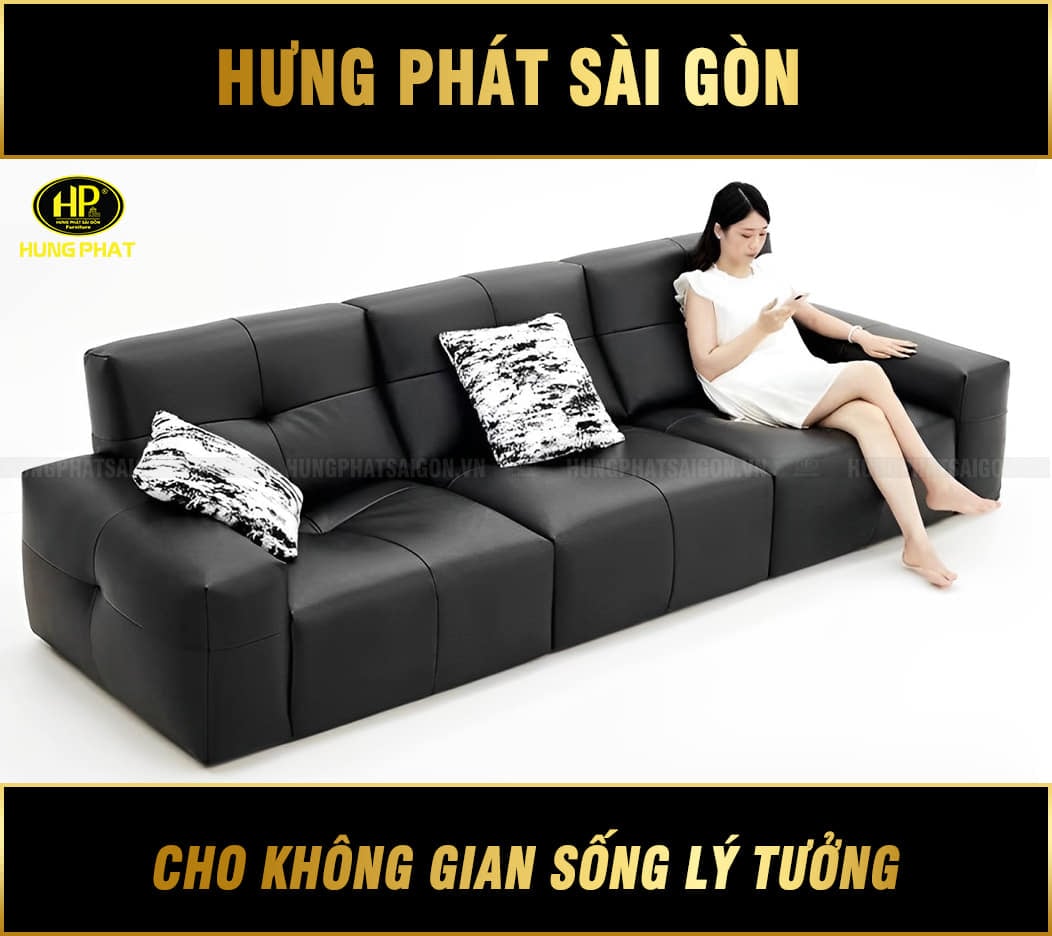 sofa da bò ý thư giãn 8840