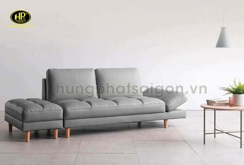 sofa giường bọc da hiện đại H-296