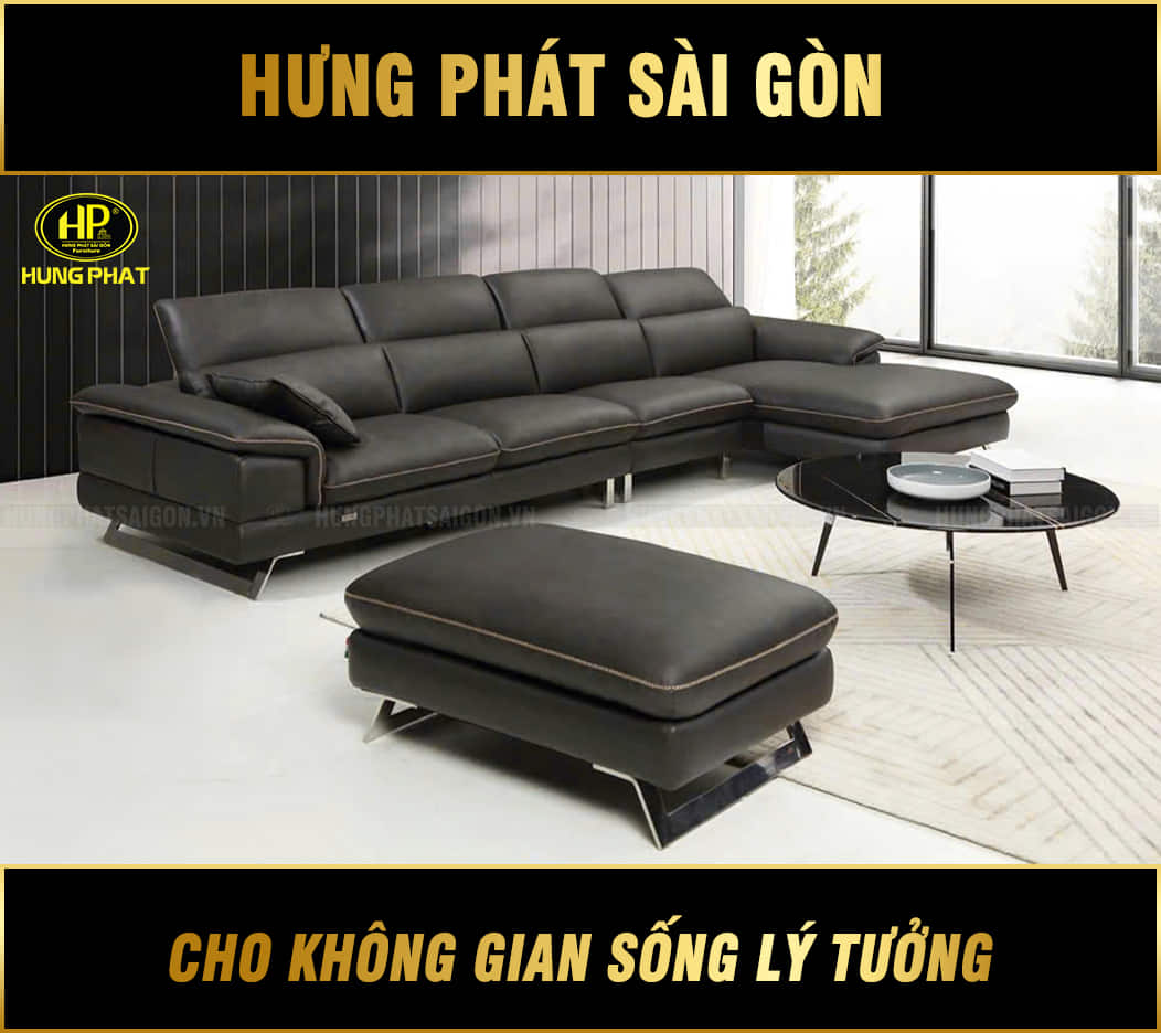 sofa góc da bò hv-912a