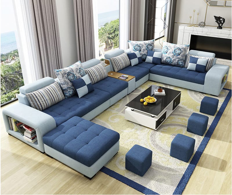 sofa hình chữ U mang đến vẻ đẹp hiện đại, sang trọng