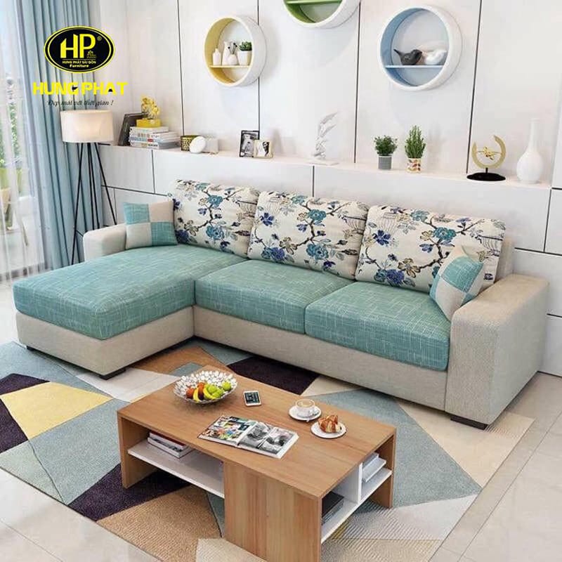 sofa vải 2m7 có nhiều màu sắc, hoa văn