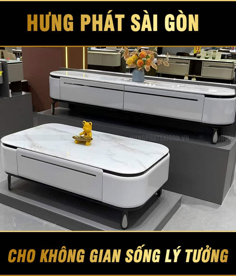 bàn sofa mặt đá nhập khẩu h25-13