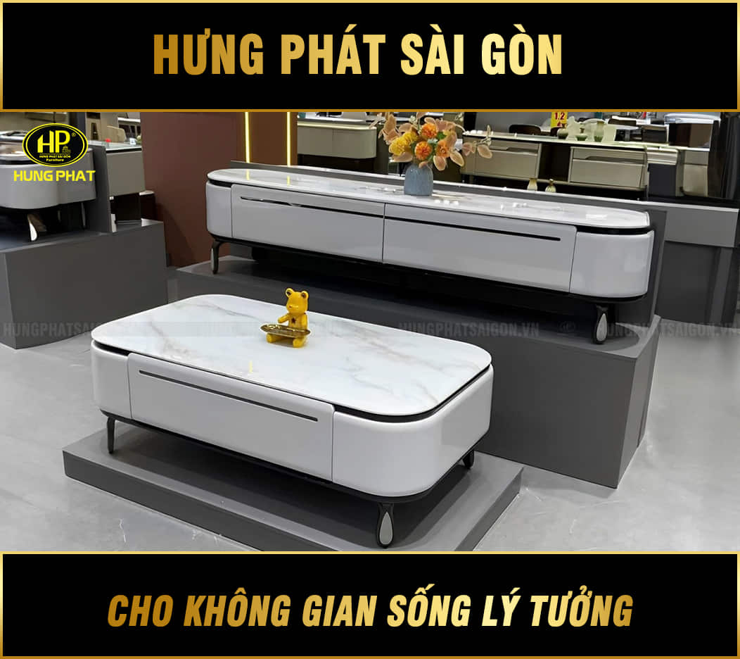 bàn sofa mặt đá nhập khẩu h25-13