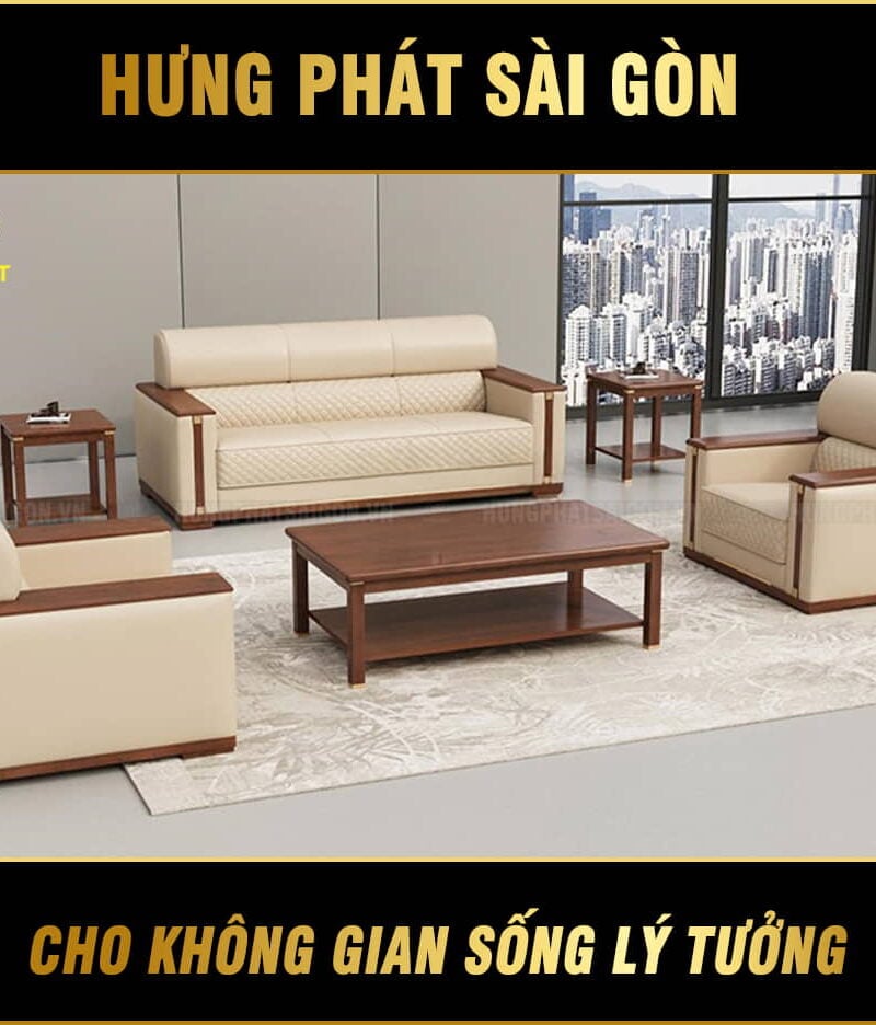 bộ sofa da hàn quốc cho văn phòng hb-07