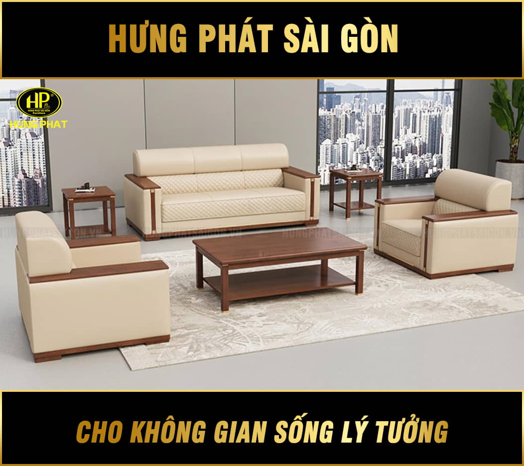 bộ sofa da hàn quốc cho văn phòng hb-07