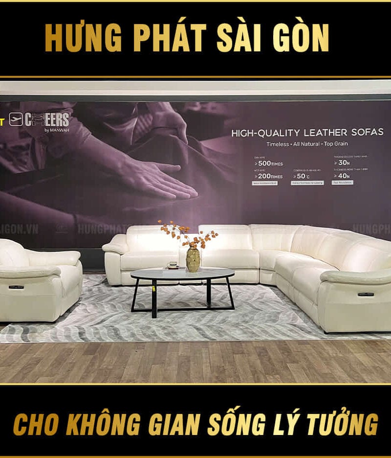 ghế sofa da bò thật nhập khẩu sang trọng sereno u80091hm