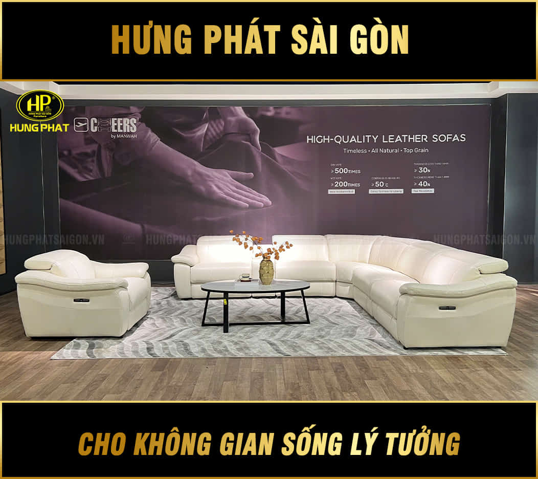 ghế sofa da bò thật nhập khẩu sang trọng sereno u80091hm