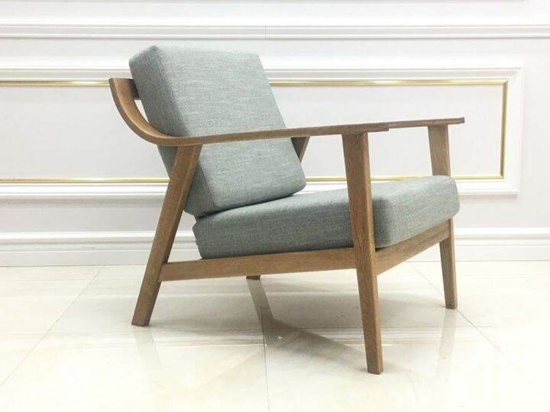 ghế sofa đơn từ gỗ sồi