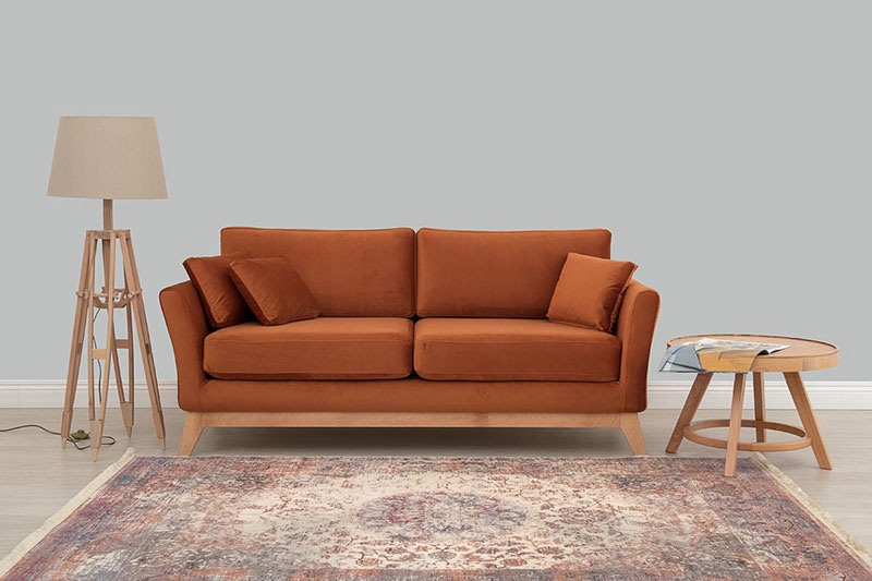 ghế sofa màu da bò bọc vải