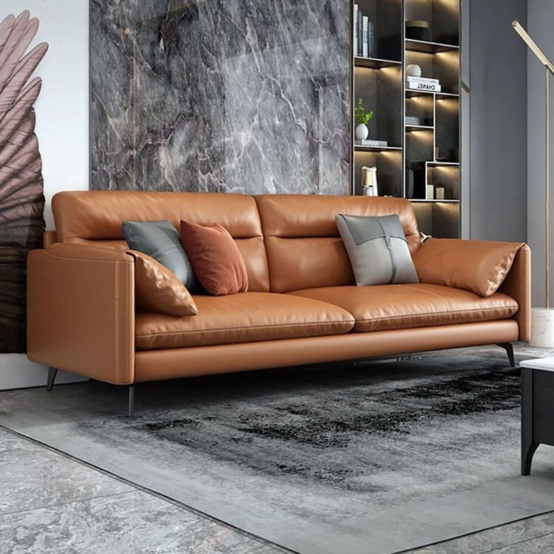 ghế sofa màu da bò da công nghiệp