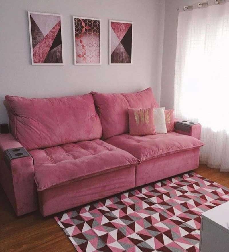 ghế sofa màu hồng đậm