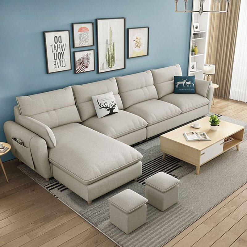 ghế sofa vải màu be