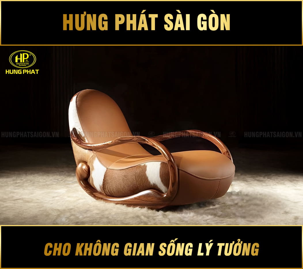 ghế thư giãn bập bênh da bò ý ec11b