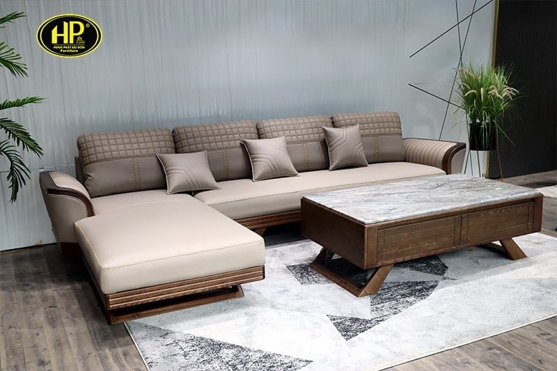 giá sofa gỗ sồi kết hợp đệm