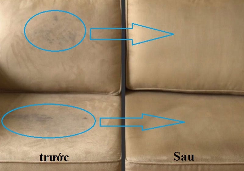 làm sạch sofa bị mốc bằng giấm và nước