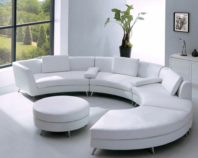 mẫu ghế sofa cong hình chữ C khác biệt