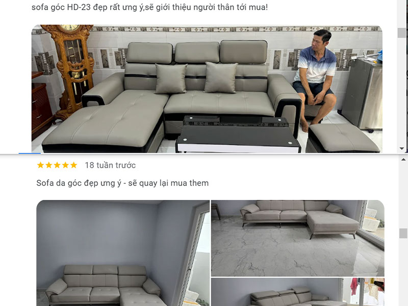 nhiều mẫu sofa góc tại hưng phát sài gòn được đánh giá cao