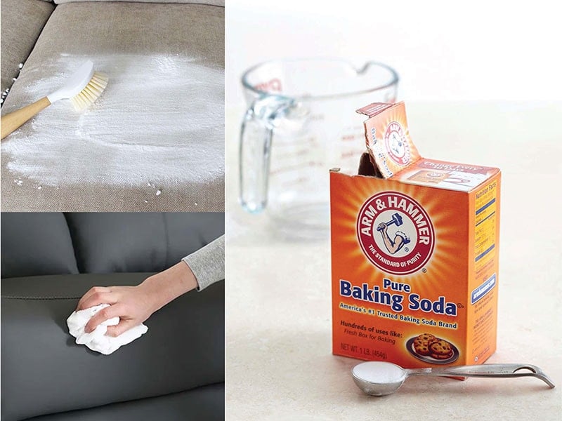 vệ sinh ghế sofa bằng baking soda