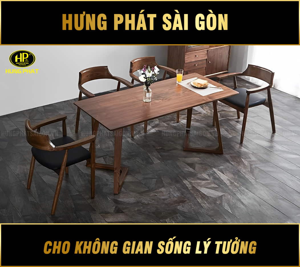 bộ bàn ăn gỗ cao su 4 ghế hiện đại đg-13