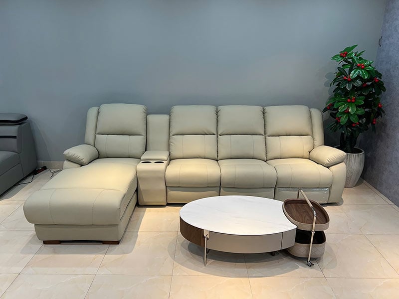 ghế sofa da công nghiệp góc L